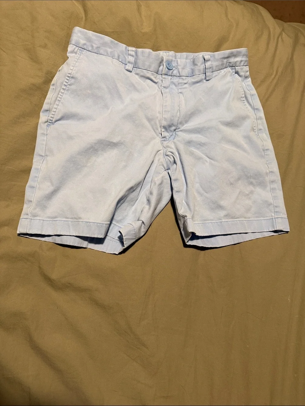 Vineyard Vines Light Blue Flat Front Cotton Shorts